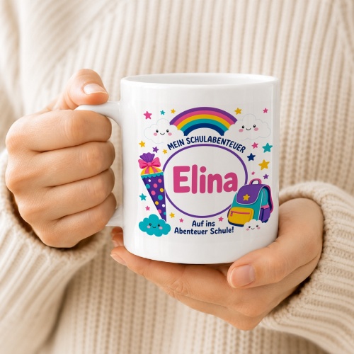 Tasse »Mein Schulabenteuer Elina Auf ins Abenteuer Schule!«