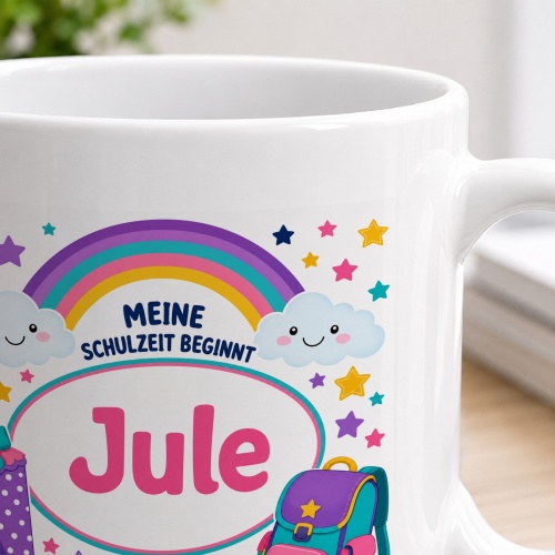 Tasse »Meine Schulzeit beginnt Julie«
