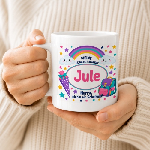 Tasse »Meine Schulzeit beginnt Julie«