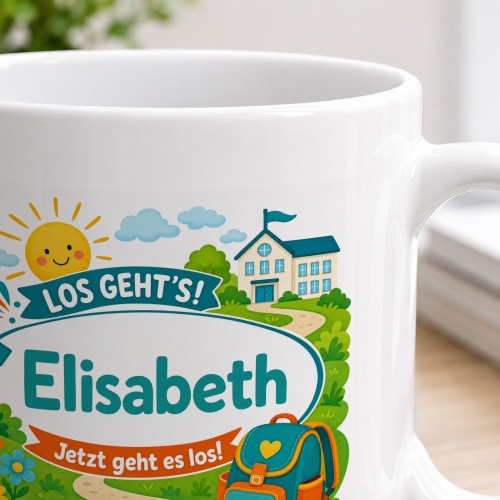 Tasse »Los gehts! Elisabeth Jetzt geht es los!«