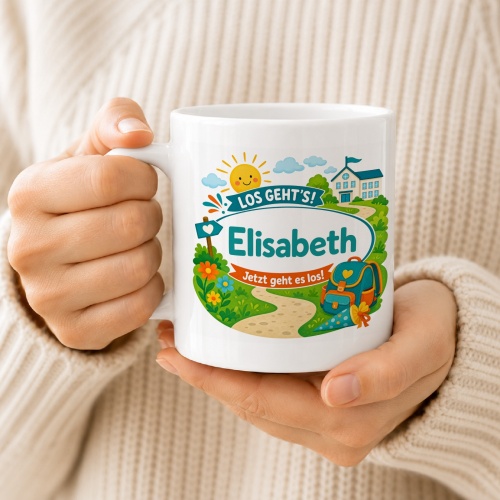 Tasse »Los gehts! Elisabeth Jetzt geht es los!«