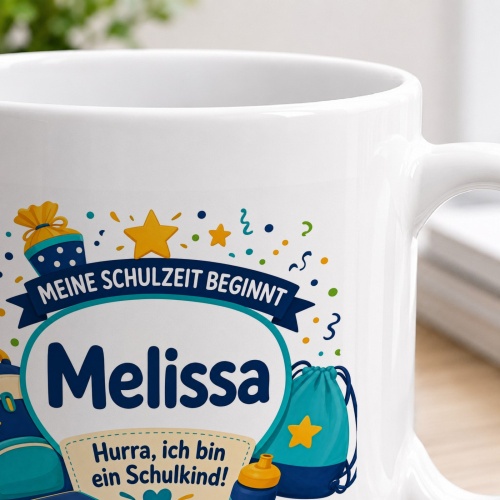 Tasse »Meine Schulzeit beginnt Melissa«