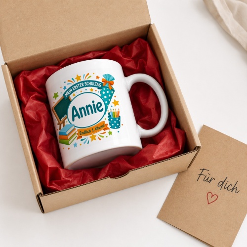 Tasse »Mein erster Schultag Annie Endlich 1. Klasse!«