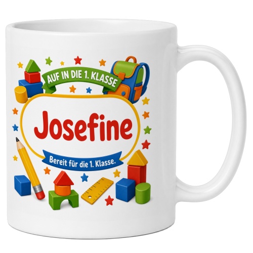 Tasse »Auf in die 1. Klasse Josefine«