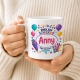 Tasse »Endlich Schulkind Amy Mein Abenteuer beginnt.«