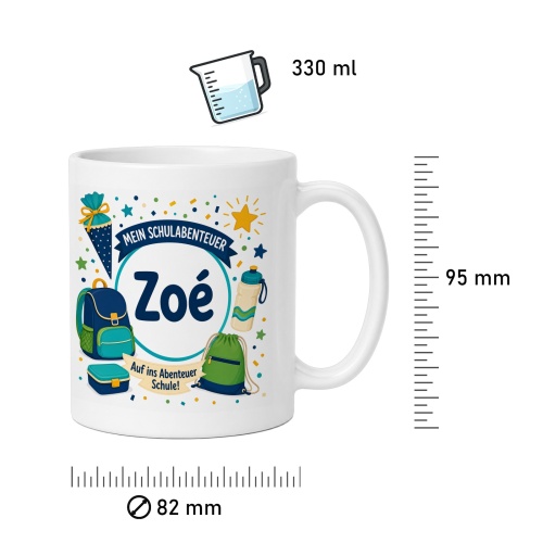 Tasse »Mein Schulabenteuer Zoe«