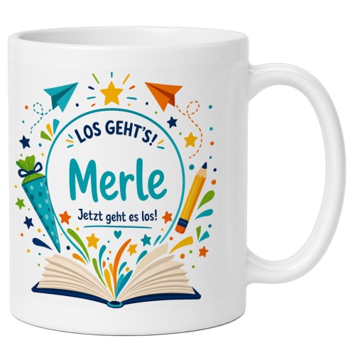 Tasse »Los gehts! Merle Jetzt geht es los!«