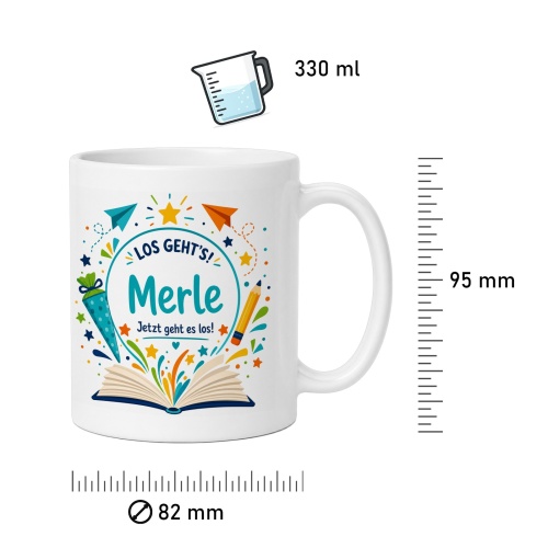 Tasse »Los gehts! Merle Jetzt geht es los!«
