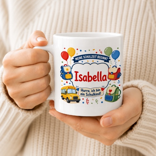 Tasse »Meine Schulzeit beginnt Isabella«