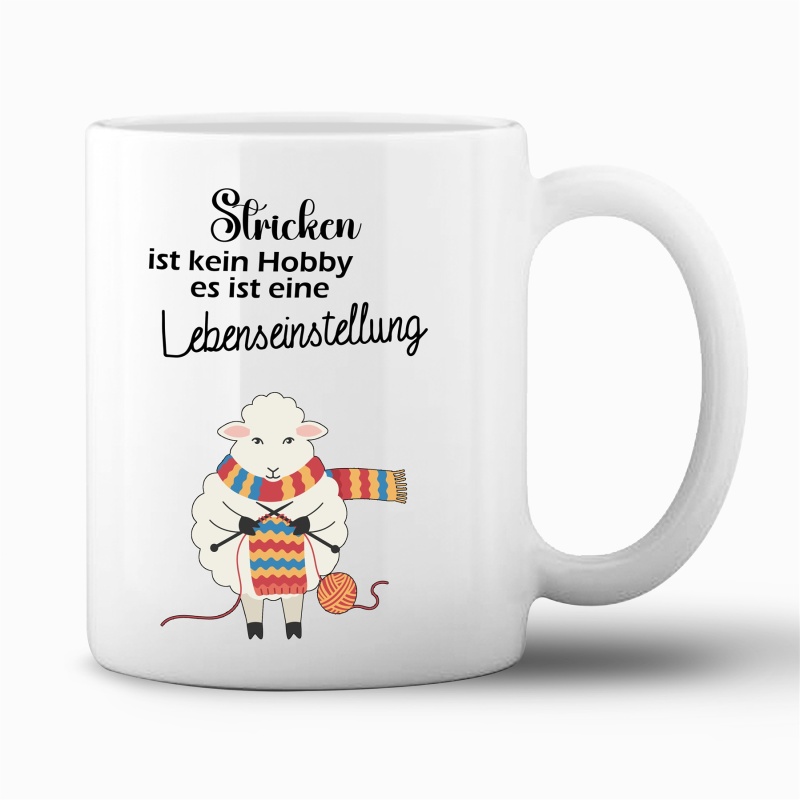 Tasse "Stricken als Lebenseinstellung"