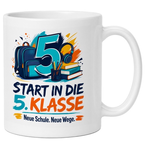 Tasse »Start in die 5. Klasse Neue Schule. Neue...