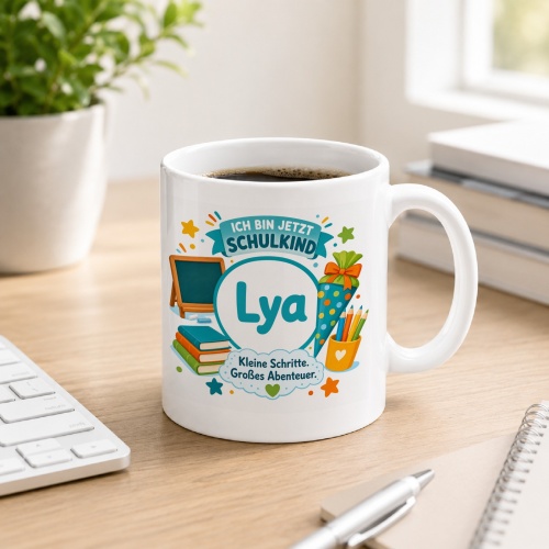 Tasse »Ich bin jetzt Schulkind Lya«