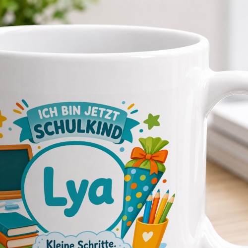 Tasse »Ich bin jetzt Schulkind Lya«