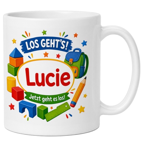 Tasse »Los gehts! Lucie Jetzt geht es los!«