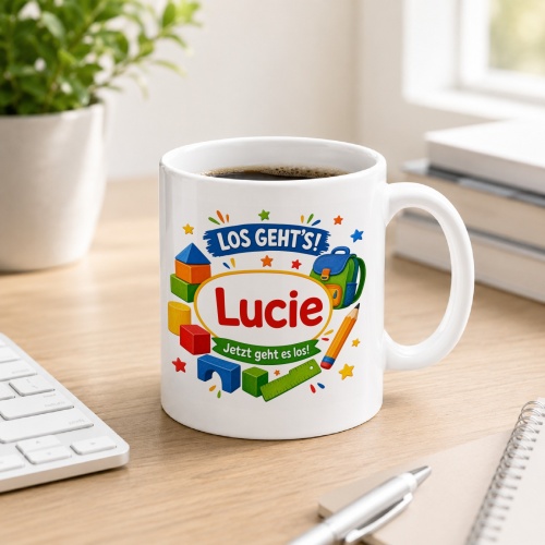 Tasse »Los gehts! Lucie Jetzt geht es los!«