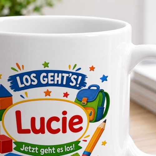 Tasse »Los gehts! Lucie Jetzt geht es los!«