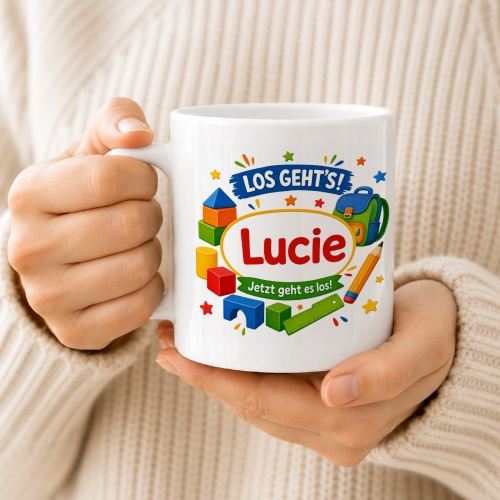 Tasse »Los gehts! Lucie Jetzt geht es los!«