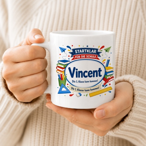 Tasse »Startklar für die Schule Vincent«
