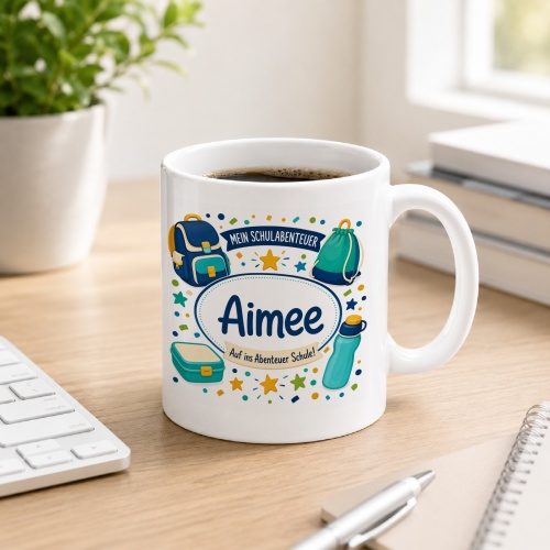Tasse »Mein Schulabenteuer Aimee Auf ins Abenteuer Schule!«