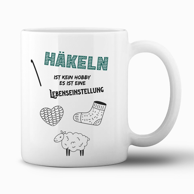 Tasse "Häkeln als Lebenseinstellung"