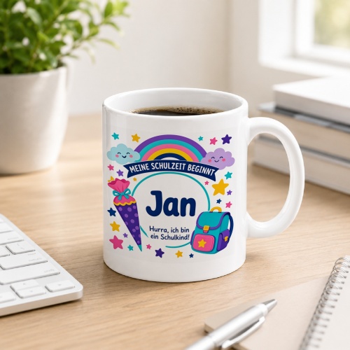 Tasse »Meine Schulzeit beginnt Jan«