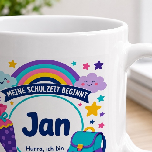 Tasse »Meine Schulzeit beginnt Jan«