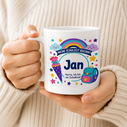 Tasse »Meine Schulzeit beginnt Jan«