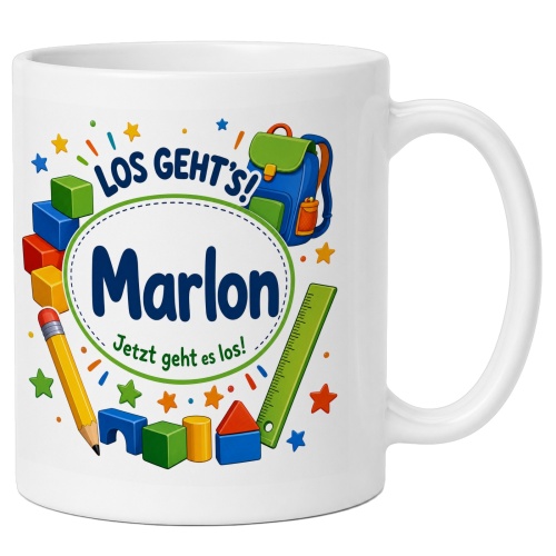 Tasse »Los gehts! Marlon Jetzt geht es los!«