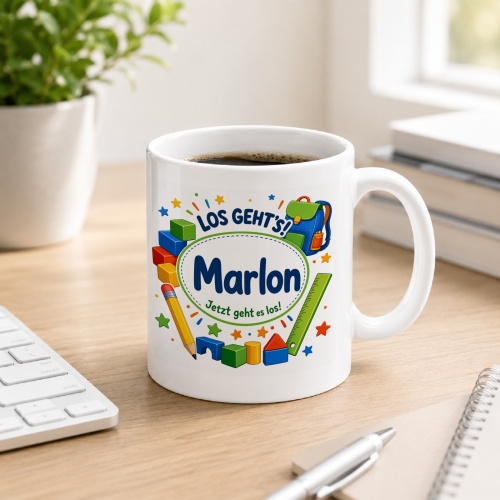 Tasse »Los gehts! Marlon Jetzt geht es los!«