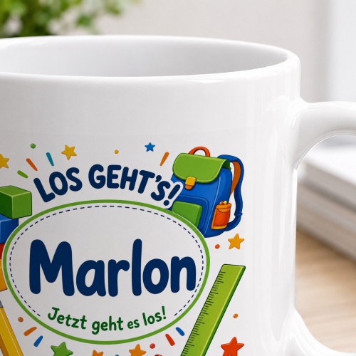 Tasse »Los gehts! Marlon Jetzt geht es los!«