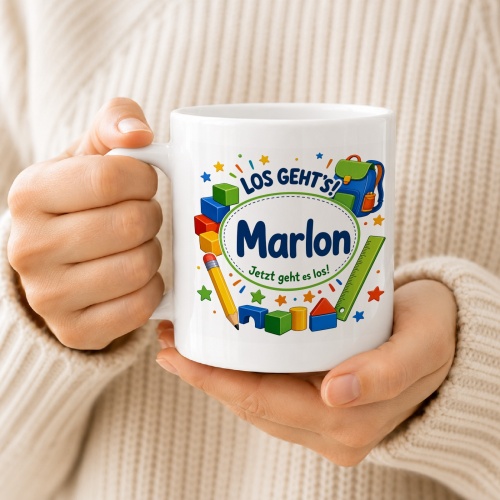 Tasse »Los gehts! Marlon Jetzt geht es los!«
