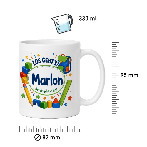 Tasse »Los gehts! Marlon Jetzt geht es los!«