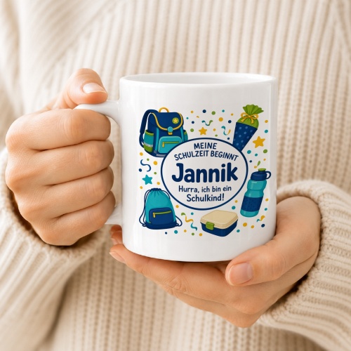 Tasse »Meine Schulzeit beginnt Jannik«
