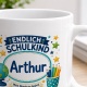 Tasse »Endlich Schulkind Arthur Mein Abenteuer beginnt.«