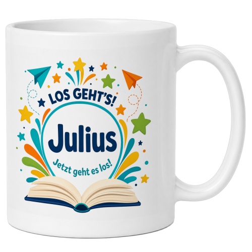 Tasse »Los gehts! Julius Jetzt geht es los!«