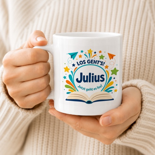 Tasse »Los gehts! Julius Jetzt geht es los!«