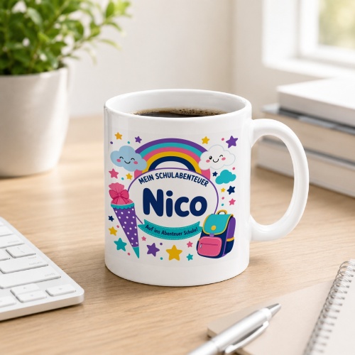 Tasse »Mein Schulabenteuer Nico Auf ins Abenteuer...
