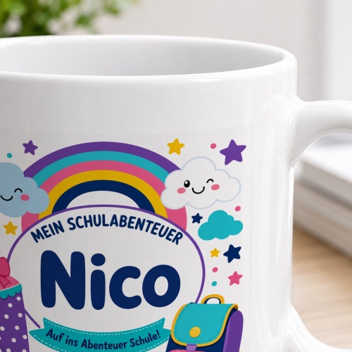 Tasse »Mein Schulabenteuer Nico Auf ins Abenteuer Schule!«