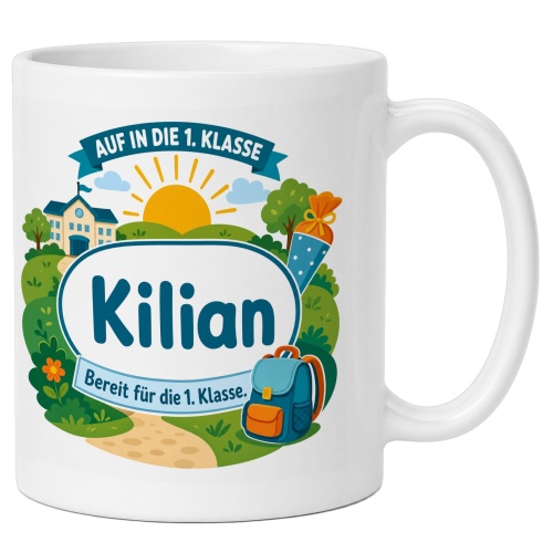 Tasse »Auf in die 1. Klasse Kilian«
