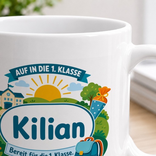 Tasse »Auf in die 1. Klasse Kilian«