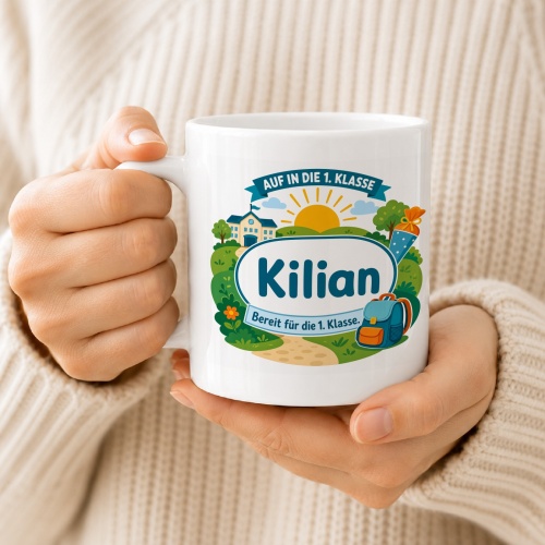 Tasse »Auf in die 1. Klasse Kilian«
