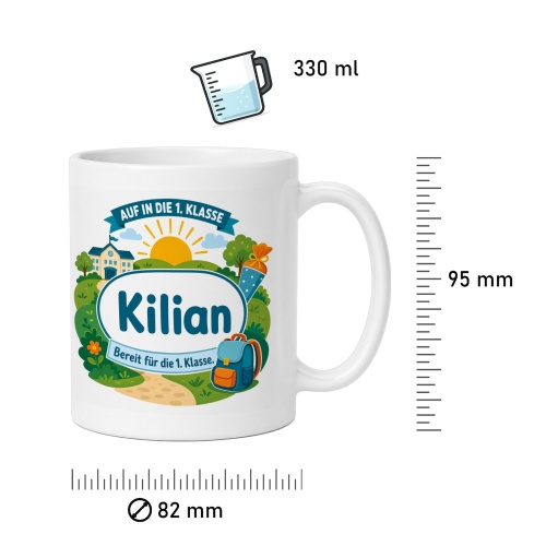 Tasse »Auf in die 1. Klasse Kilian«