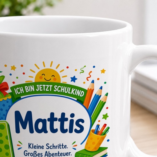 Tasse »Ich bin jetzt Schulkind Mattis«