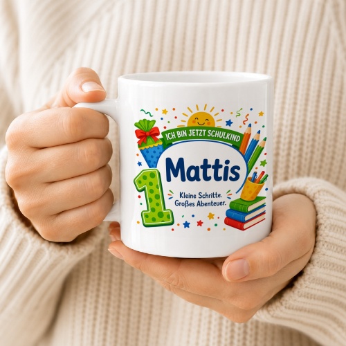 Tasse »Ich bin jetzt Schulkind Mattis«