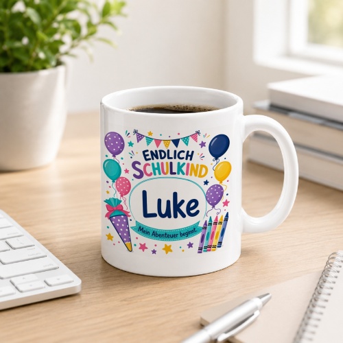 Tasse »Endlich Schulkind Luke Mein Abenteuer...
