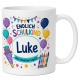 Tasse »Endlich Schulkind Luke Mein Abenteuer beginnt.«