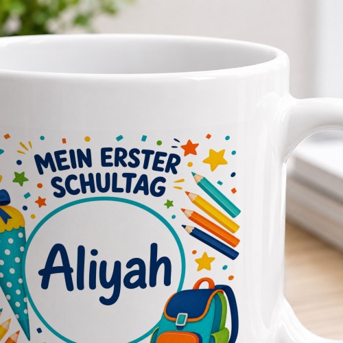 Tasse »Mein erster Schultag Aliyah Endlich 1. Klasse!«