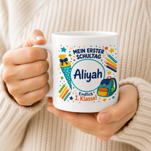 Tasse »Mein erster Schultag Aliyah Endlich 1. Klasse!«