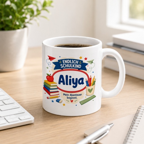 Tasse »Endlich Schulkind Aliya Mein Abenteuer...
