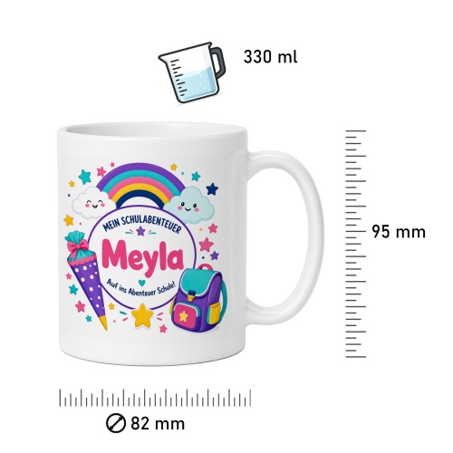 Tasse »Mein Schulabenteuer Meyla Auf ins Abenteuer Schule!«